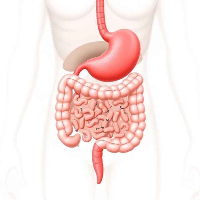 gut health and digestion system illustration