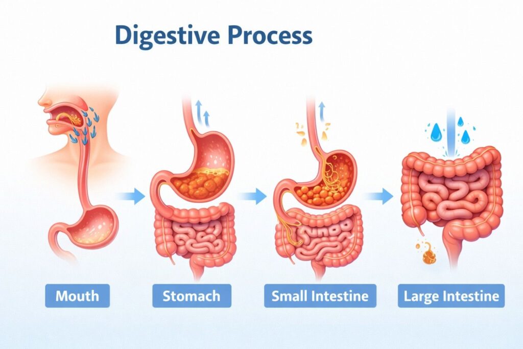 how digestion works in human body