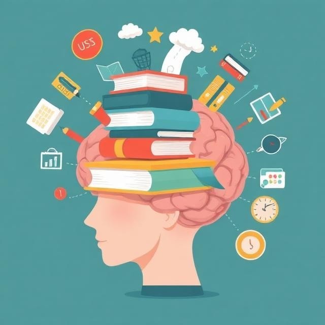 Illustration explaining what exam stress is in students