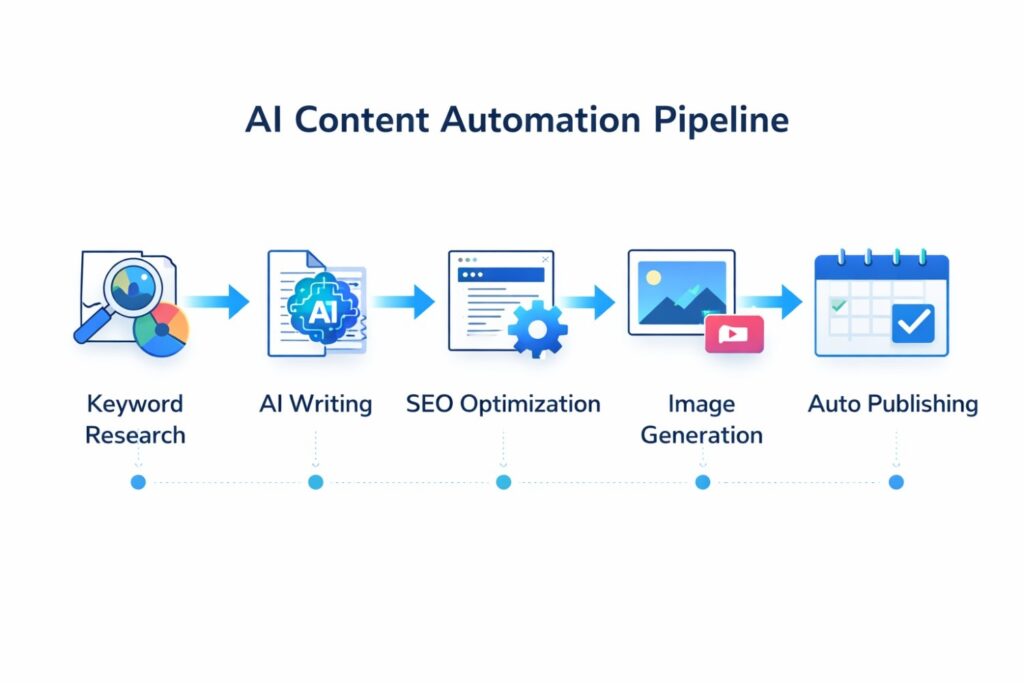 AI content automation step by step workflow