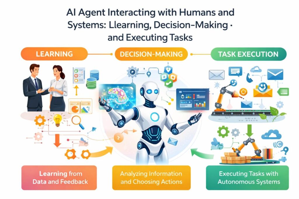 AI agent interacting with human