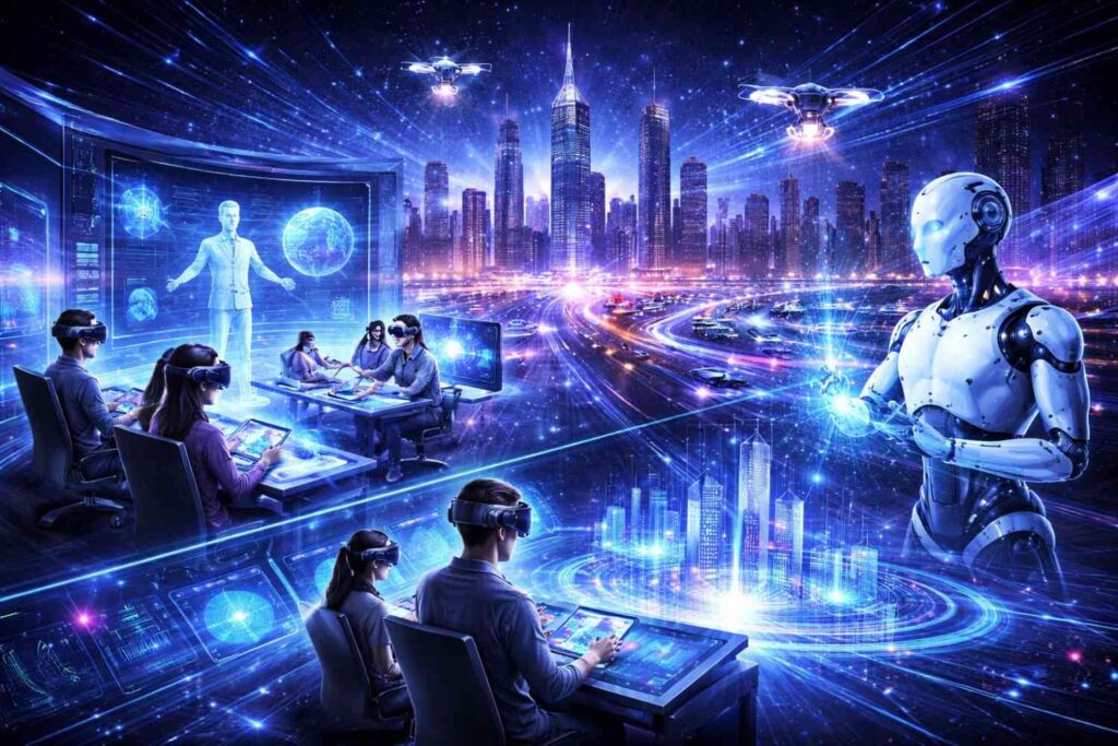 Future internet applications VR AI smart city